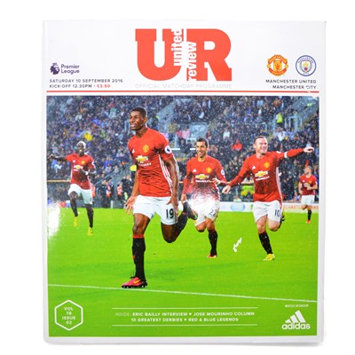 Lot 31 - Manchester United vs Manchester City signed matchday programme