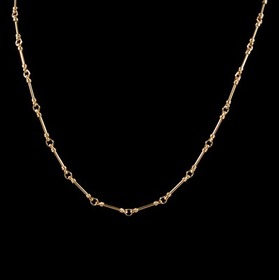 Lot 350 - An 18 carat yellow gold chain necklace.