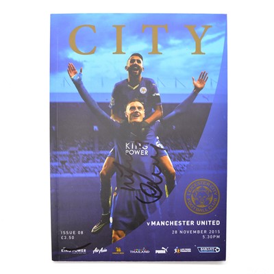 Lot 38 - Leicester City vs Manchester United signed matchday programme