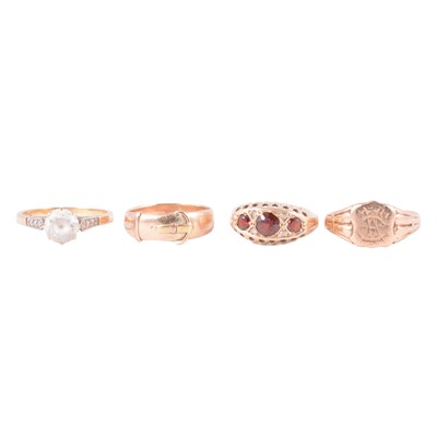 Lot 63 - Four vintage gold rings