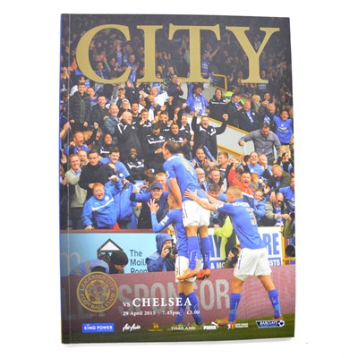 Lot 43 - Leicester City vs Chelsea matchday programme, signed by Andy King