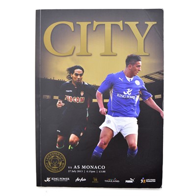 Lot 46 - Leicester City vs AS Monaco matchday programme, signed by Joao Moutinho