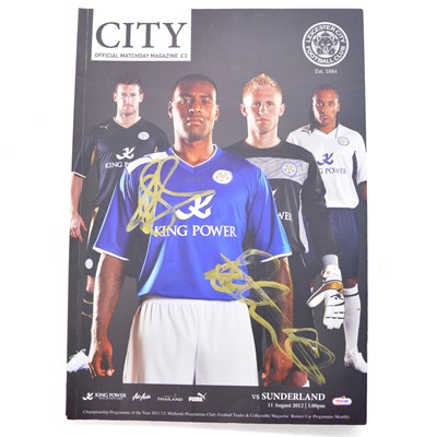 Lot 48 - Leicester City vs Sunderland signed matchday programme