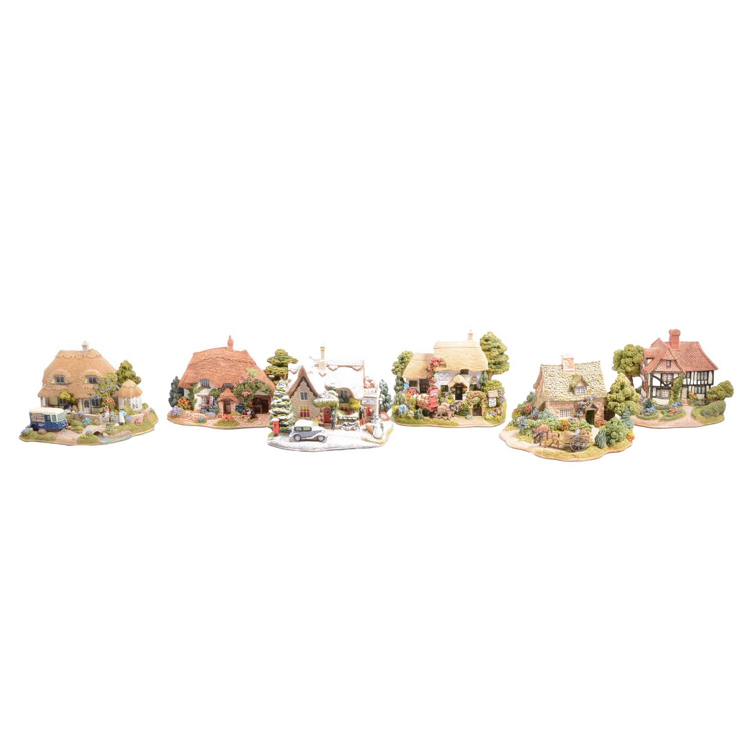 Lot 35 - Six large Lilliput Lane models.