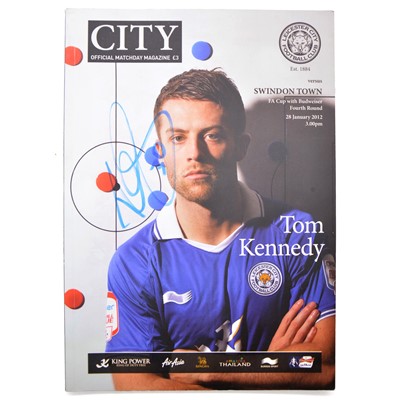 Lot 53 - Leicester City vs Swindon signed matchday programme