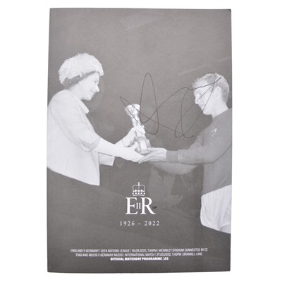 Lot 84 - Signed England vs Germany Senior and U21 matchday programme