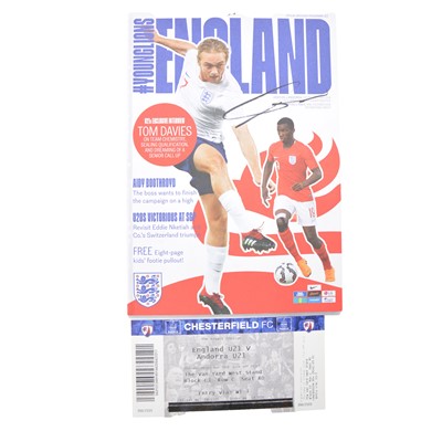 Lot 80 - England U21 vs Andorra U21 signed matchday programme