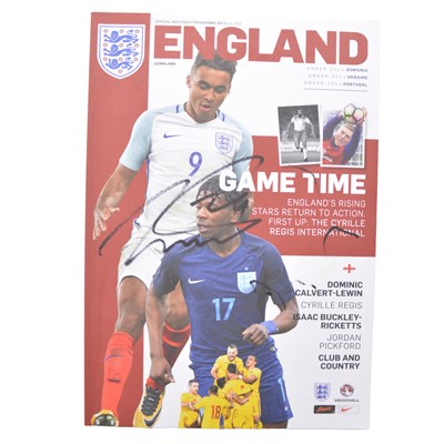 Lot 78 - England U21 signed matchday programme