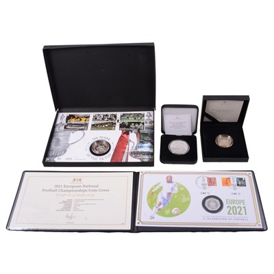 Lot 234 - Four sport-related Silver Proof Coins and two Coin Covers.