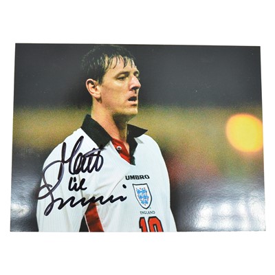 Lot 432 - Signed Matt Le Tissier 6x8 colour photograph, whilst playing for England