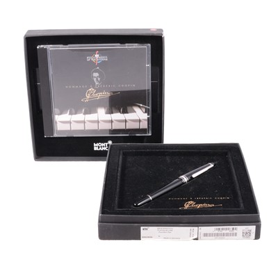 Lot 1121 - Montblanc - a special edition 'Hommage À Frédéric Chopin' fountain pen and CD.