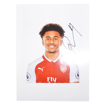 Lot 109 - Signed Reiss Nelson 5x5 colour photograph, Arsenal