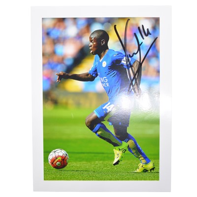 Lot 195 - Signed Ngolo Kante 5x7 colour photograph, Leicester