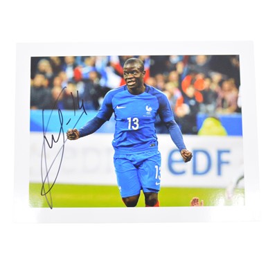 Lot 450 - Signed Ngolo Kante 5x7 colour photograph, France