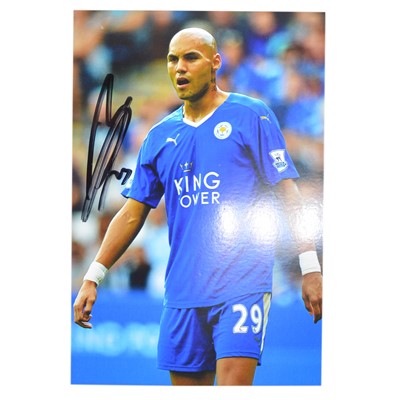 Lot 210 - Signed Yohan Benalouane 4x6 colour photograph, Leicester