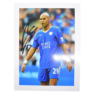 Lot 207 - Signed Yohan Benalouane 5x7 colour photograph, Leicester