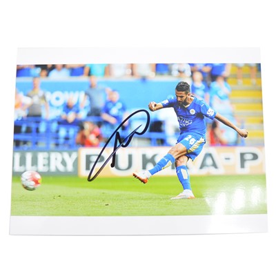 Lot 214 - Signed Riyad Mahrez 5x7 colour photograph, Leicester City