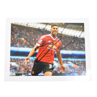 Lot 245 - Signed Marcus Rashford 5x7 colour photograph, Manchester United