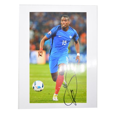 Lot 445 - Signed Paul Pogba 5x7 colour photograph, France