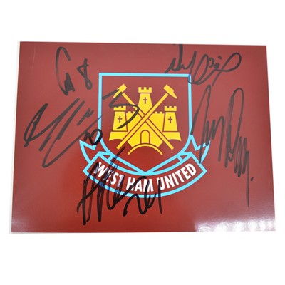 Lot 360 - Signed West Ham United 5x7 colour club badge