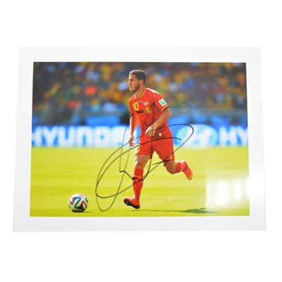 Lot 370 - Signed Eden Hazard 5x7 colour photograph, Belgium