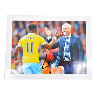 Lot 158 - Signed Wilfred Zaha and Alan Pardew 5x7 colour photograph, Crystal Palace