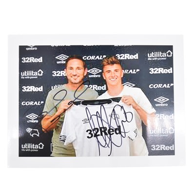 Lot 176 - Signed Frank Lampard and Mason Mount 5x7 colour photograph, Derby County