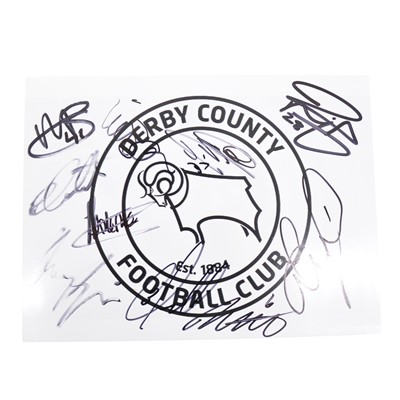 Lot 178 - Signed Derby County 5x7 colour club badge