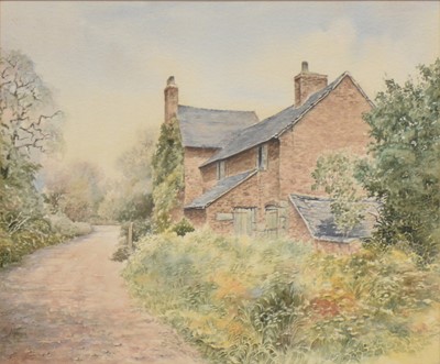 Lot 229 - Anthony Forster, Cottage on a lane