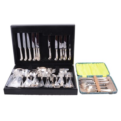 Lot 158 - Modern canteen of plated cutlery by Robert Welch, and other cutlery