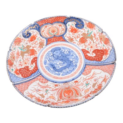 Lot 21 - Large Imari porcelain charger