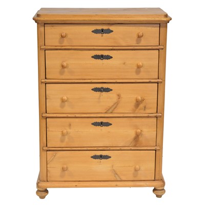 Lot 301 - Baltic stripped pine chest of drawers