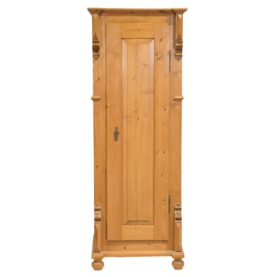 Lot 297 - Reclaimed stripped pine single door armoire