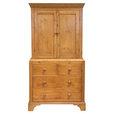 Lot 306 - Reclaimed pine press cupboard