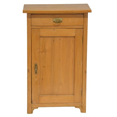 Lot 299 - Continental stripped pine bedside cabinet