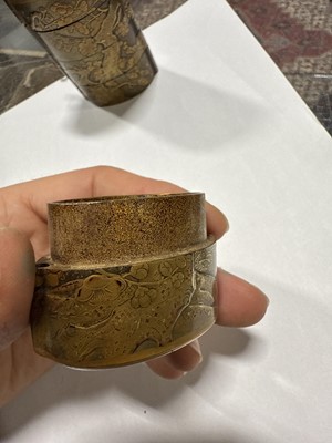 Lot 159 - Two Japanese lacquered five-section inro