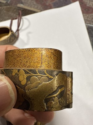 Lot 159 - Two Japanese lacquered five-section inro