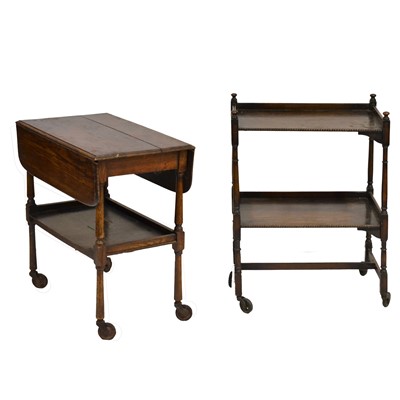 Lot 381 - Two dinner wagons