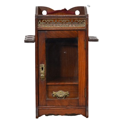 Lot 325 - Small Victorian oak smoker's cabinet