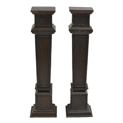 Lot 364 - Pair of oak columns