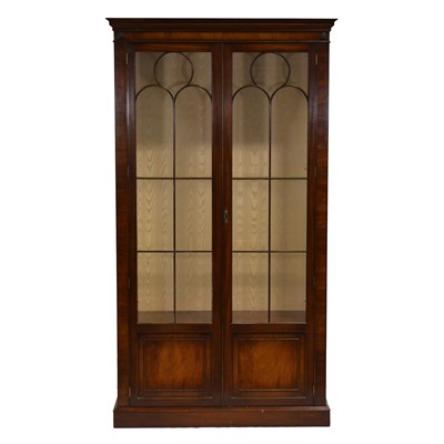 Lot 339 - Modern mahogany display cabinet, Georgian style