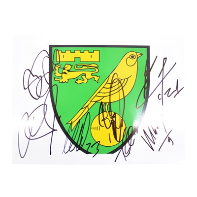 Lot 269 - Signed Norwich City 5x7 club badge