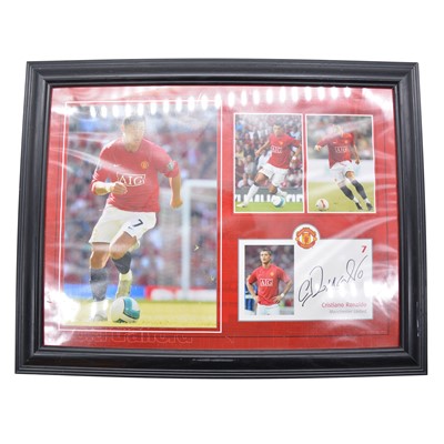 Lot 5 - Christiano Ronaldo signed framed card