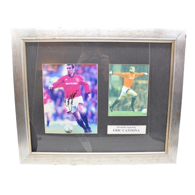 Lot 4 - Signed Eric Cantona framed display