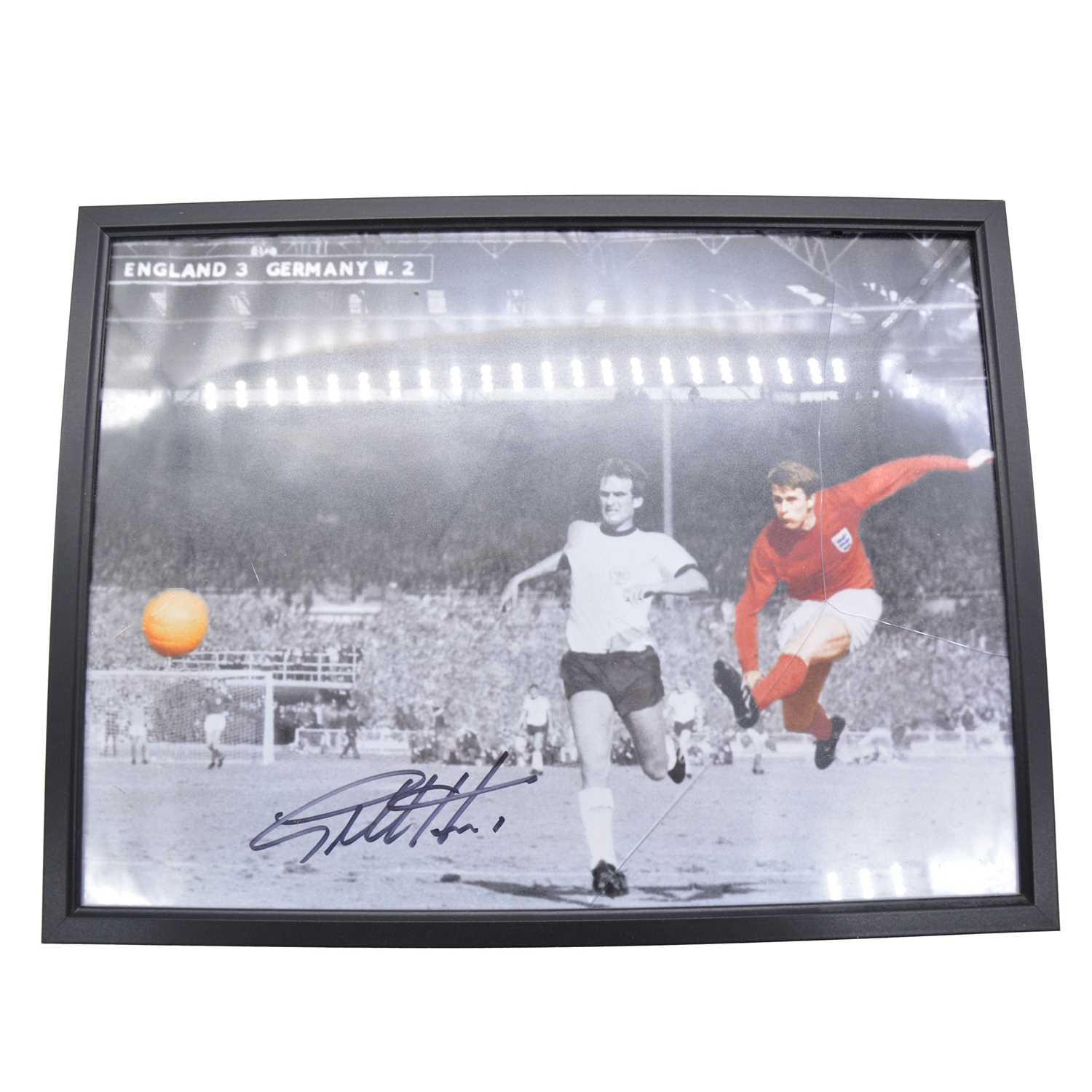 Lot 3 - Signed Geoff Hurst coloured print