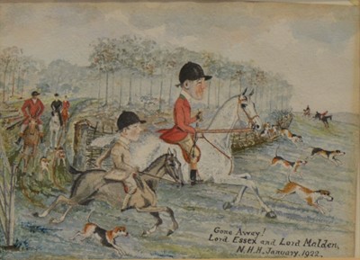 Lot 320 - Monogrammist NHH, Gone Away! a hunting cartoon and other prints