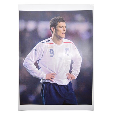 Lot 375 - Signed David Nugent A4 colour picture, England U17