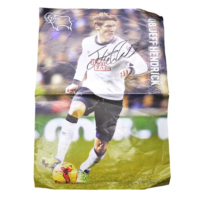 Lot 92 - Signed Jeff Hendrick 34cm x 48cm colour poster, Derby County