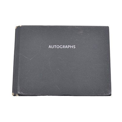 Lot 473 - Black Autograph book, mostly football managers, commentators and referees