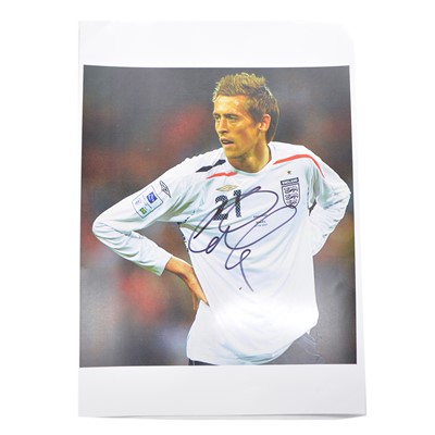 Lot 437 - Signed Peter Crouch A4 colour photograph, England